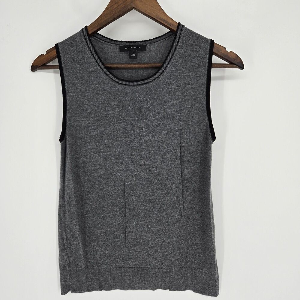 Ann Taylor Linen Blend Tank Small Minimalist Quiet Luxury Preppy